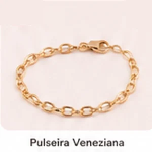 Pulseira Veneziana Banhada a Ouro