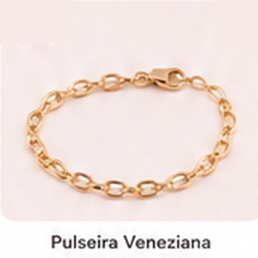 Pulseira Veneziana Banhada a Ouro