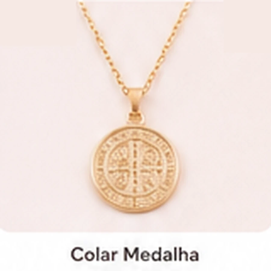 Colar Medalha São Bento