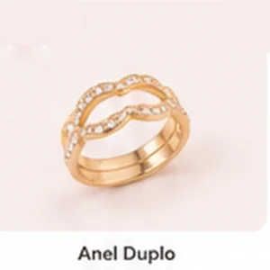 Anel Duplo Cravejado