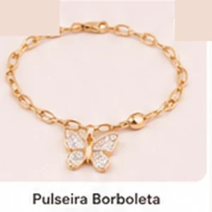 Pulseira Borboleta Zircônias
